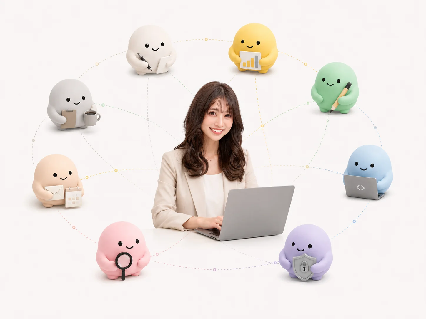 AIエージェントと働くイメージ